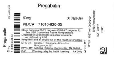 Label (71610 0820 30)
