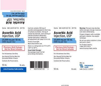 Package Label (PRINCIPAL DISPLAY – Ascorbic Acid Injection, USP 50 mL Pharmacy Bulk Package Carton)