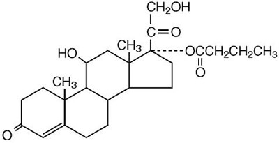 structural formula - hydrocortisone butyrate structure