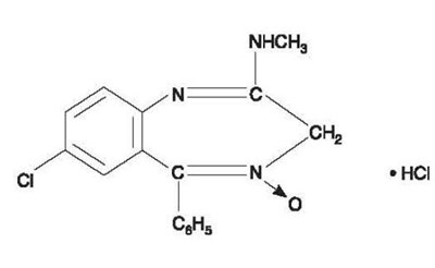 image description - structure chlordiazepoxide