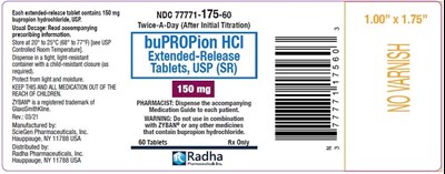 bupropion-150mg-60tab.jpg bupropion HCL 150 mg 60 Extended-Release Tablet, USP Labell - bupropion 150mg 60tab