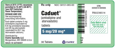 Principal Display Panel (5 mg/20 mg Tablet Bottle Label)