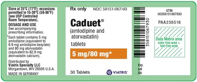 Principal Display Panel (5 mg/80 mg Tablet Bottle Label)