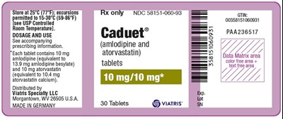 Principal Display Panel (10 mg/10 mg Tablet Bottle Label)