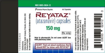 reyataz-150mg-label.jpg Reyataz 150 mg bottle label - reyataz 150mg label