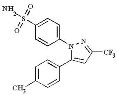 celecoxib-01.jpg Structure - celecoxib 01