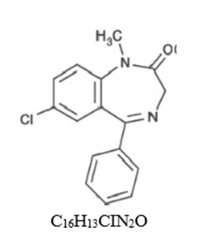 Image Description (Diazepam Oral Solution Structure)