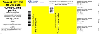Amox.  Clav.and Pot For Oral Susp 600mg/42.9mg Per 5ml (Amoxicillin And Clavulanate Potassium For Oral Sus 3)