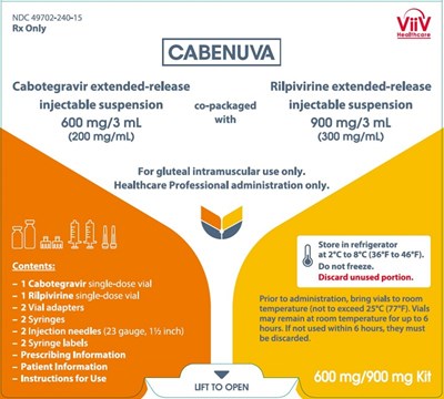 Cabenua 600 mg-900mg Carton (Cabenuva Spl Graphic 50)