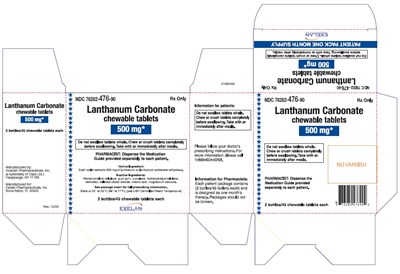 lanthanum-02.jpg PRINCIPAL DISPLAY PANEL - 500 mg Tablet Bottle Package - lanthanum 02