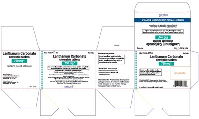 lanthanum-03.jpg PRINCIPAL DISPLAY PANEL - 750 mg Tablet Bottle Package - lanthanum 03