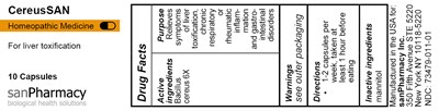 Cereussan Label Capsules (Spy Cereussan 10 Capsules Label En 110x28)
