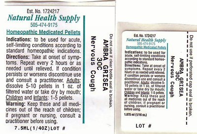 Nervous Cough Label (Nhs Nervous Cough)