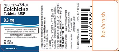 Image Description (Colchicine Tabs 0pt6mg 30s Bottle Label)