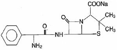 Ampicillin Chemical Structure (Ampisulbactam Str1)