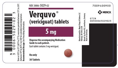 verquvo-06.jpg PRINCIPAL DISPLAY PANEL - 5 mg Bottle Label - verquvo 06