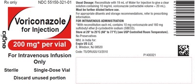 PACKAGE LABEL-PRINCIPAL DISPLAY PANEL - 200 mg per vial - Container Label - voriconazole fig1