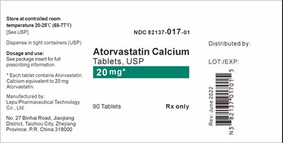 PRINCIPAL DISPLAY PANEL - 20 mg Tablet Bottle Label - atorvastatin calcium 20