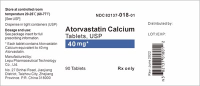 atorvastatin-calcium-40.jpg PRINCIPAL DISPLAY PANEL - 40 mg Tablet Bottle Label - atorvastatin calcium 40