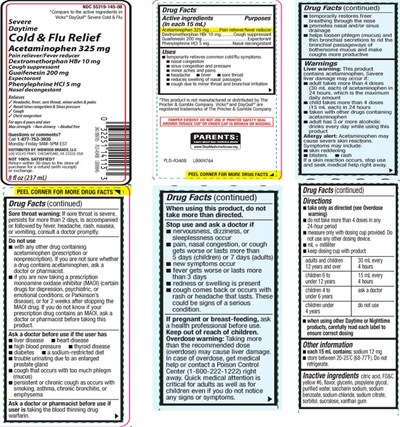 Acetaminophen 325 mg Dextromethorphan Hbr 10 mg Guaifenesin 200 mg Phenylephrine HCl 5 mg (Daytime Severe Cold And Flu Liquid 1)