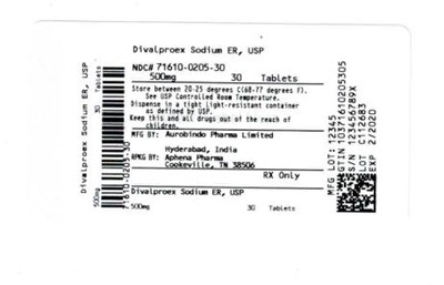 Bottle Label 500 mg (71610 0205 30)
