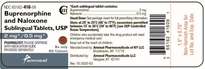 2mg Label (Buprenorphine And Naloxone Sublingual Tablets 4)