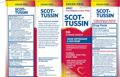 Principal Display Panel (Scot Tussin Dm Sf Maximum Strength Cough Cold 01)