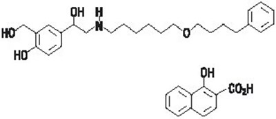 Salmeterol Xinafoate Chemical Structure (Advair Diskus Spl Graphic 02)