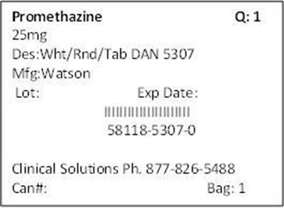 Promethazine 25mg Packet (Prom25lab00)