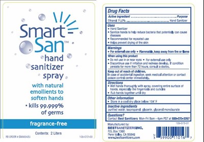 Principal Display Panel (Smart San Spray Fragrance Free 01)