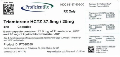63187-905-30 (Triamterene And Hydrochlorothiazide Capsules Usp 3)