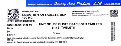 SumatriptanSuccinate100mgDrReddys.jpg Image of 100mg Label - SumatriptanSuccinate100mgDrReddys