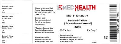 benicar-figure-4.jpg Benicar Tablets - Package Label - 20 mg 30 ct Bottle Label - benicar figure 4