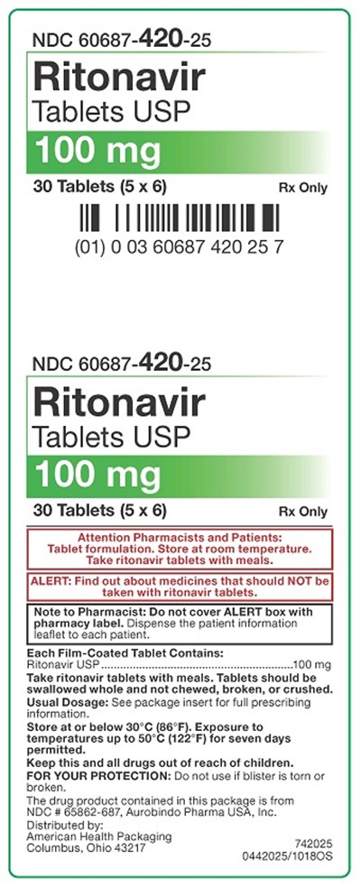 100 mg Ritonavir Tablets Carton - Carton