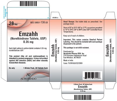 norethindrone-fig4.jpg PACKAGE LABEL-PRINCIPAL DISPLAY PANEL - 0.35 mg Blister Carton Label - norethindrone fig4