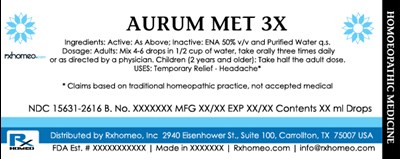 Product Label (Drops Aurum Met Fda)