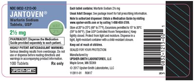 jantoven-04.jpg PRINCIPAL DISPLAY PANEL - 2½ mg Tablet Bottle Label - jantoven 04