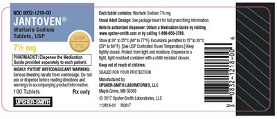 jantoven-09.jpg PRINCIPAL DISPLAY PANEL - 7½ mg Tablet Bottle Label - jantoven 09
