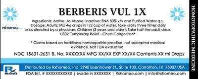 Product Label - drops berberis vul fda