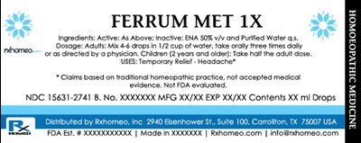 Product Label (Drops Ferrum Met Fda)