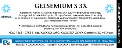 Product Label (Drops Gelsemium S Fda)