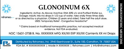 Product Label (Drops Glononium Fda)