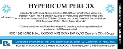 Product Label (Drops Hypericum Perf Fda)
