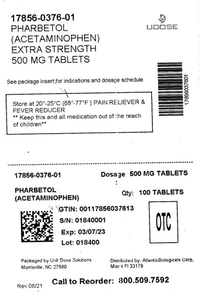 17856-0376-01.jpg Pharbetol 500 mg Tab - 17856 0376 01