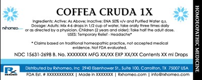 Product Label (Drops Coffea Crud Fda)