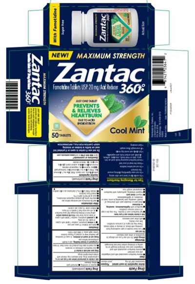 zantac-360-cool-mint-01.jpg ZantacFamotidine Tablets USP 20 mg / Acid Reducer360Cool Mint50 Tablets - zantac 360 cool mint 01