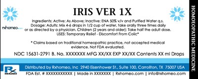 Product Label (Drops Iris Ver Fda)