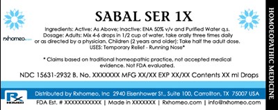 Product Label (Drops Sabal Ser Fda)