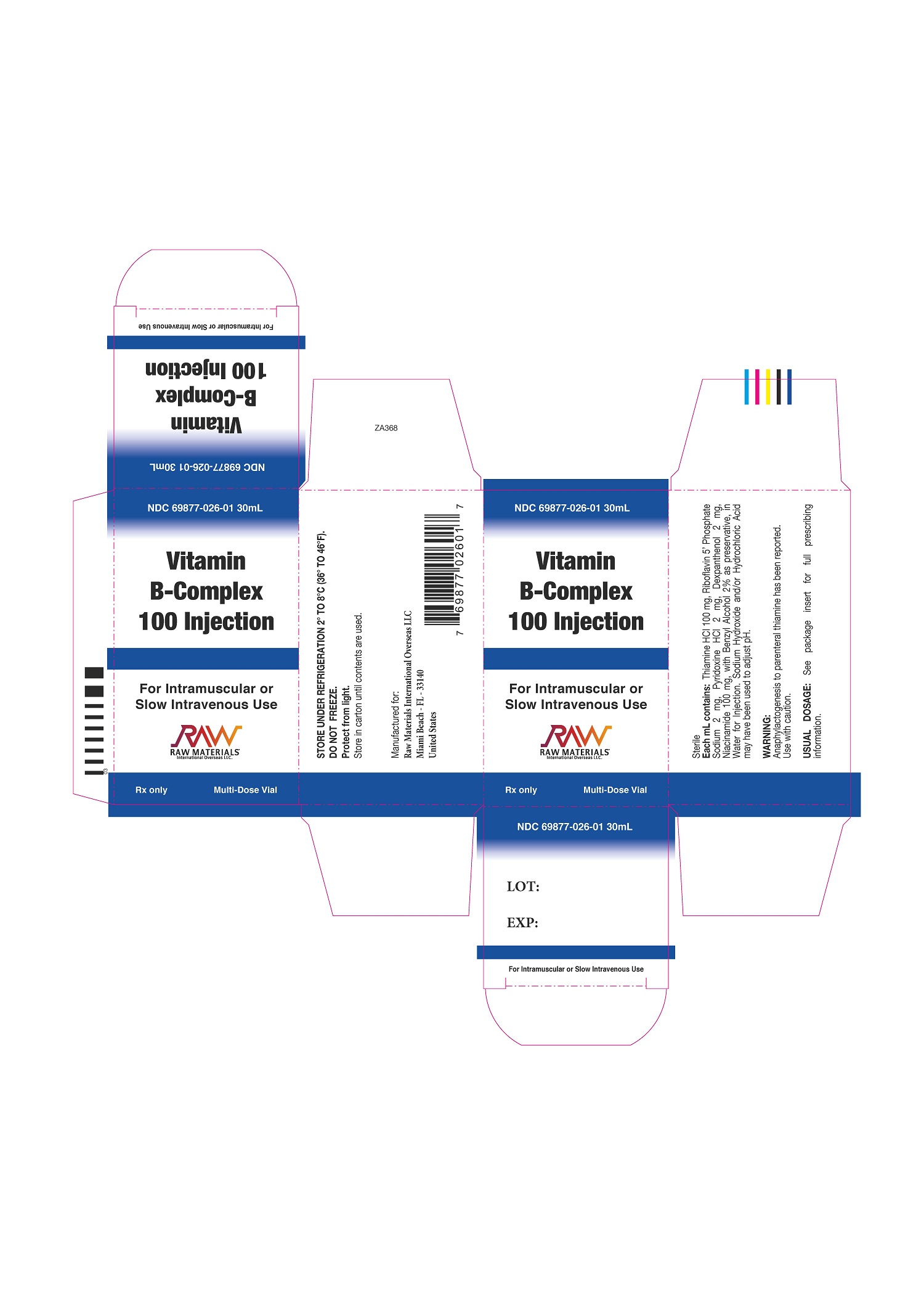 Ndc 69877 026 Vitamin B Complex