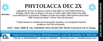 Product Label (Drops Phytolacca Dec Fda)